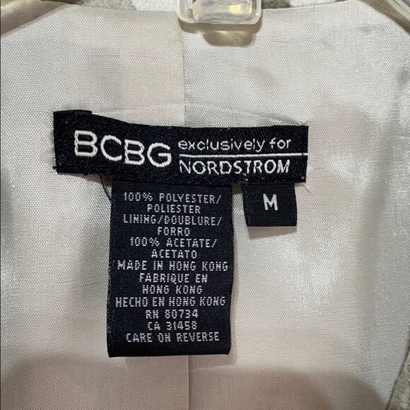 BCBG for Nordstrom M sage/grey floral jacket euc - Picture 2 of 8